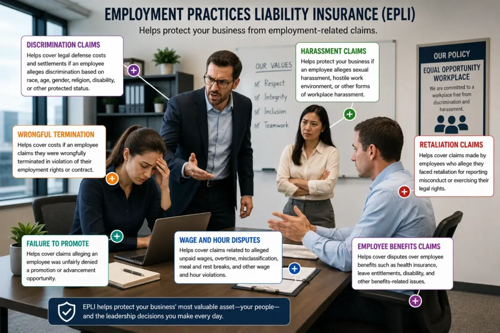 Employment Practices Liability Insurance - EPLI - Dyanmic Infographic